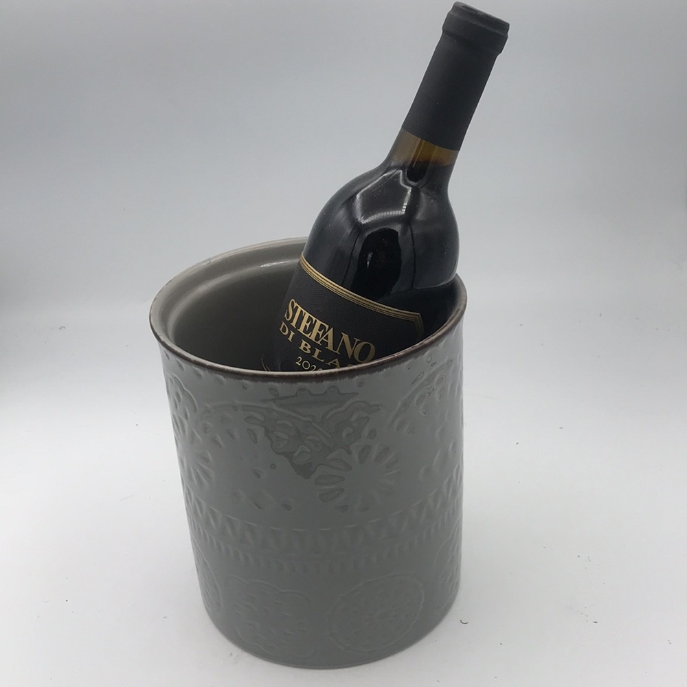Dowan Grey Ceramic Porcelain Mandala Kitchen Utensil‎ Holder/Wine Chiller - Picture 4 of 8